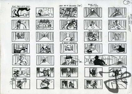 Escape from Toontown storyboard page D © Amblin Entertainment / Universal Pictures / Disney Enterprises, Inc