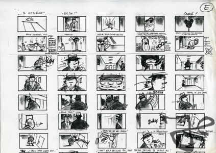 Escape from Toontown storyboard page E © Amblin Entertainment / Universal Pictures / Disney Enterprises, Inc