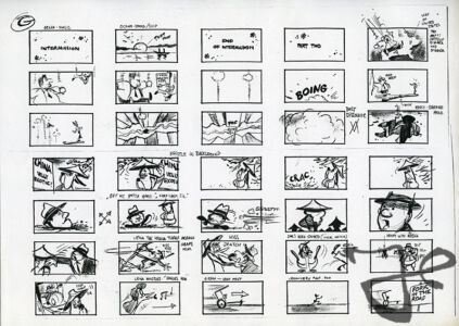 Escape from Toontown storyboard page G © Amblin Entertainment / Universal Pictures / Disney Enterprises, Inc