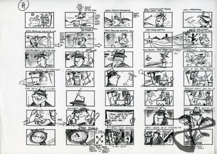 Escape from Toontown storyboard page H © Amblin Entertainment / Universal Pictures / Disney Enterprises, Inc