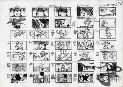 Escape from Toontown storyboard page J © Amblin Entertainment / Universal Pictures / Disney Enterprises, Inc