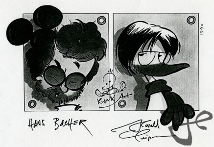 Hans Bacher and Harald Siepermann caricature © The Harald Siepermann Archive