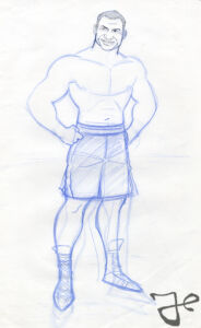 Character design for the Klitschko Brothers television series © The Harald Siepermann Archive