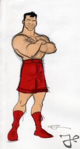 Character design for the Klitschko Brothers television series © The Harald Siepermann Archive