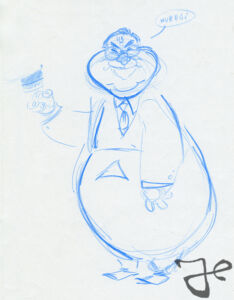 Caricature of Helmut Kohl by Harald Siepermann © The Harald Siepermann Archive