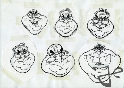 Caricature of Helmut Kohl by Harald Siepermann © The Harald Siepermann Archive