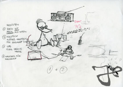 Alfred J. Kwak comic book II sketch © The Harald Siepermann Archive