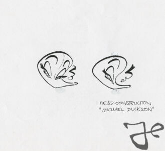 Sketch of Michael Duckson by Harald Siepermann © The Harald Siepermann Archive